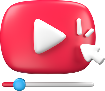 Video Player Play Video 3D Illustration